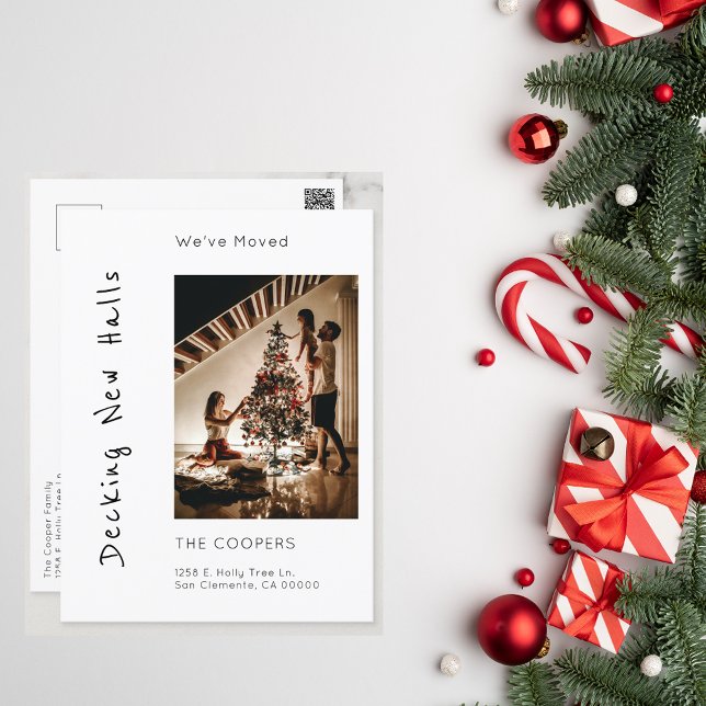 Decking New Halls Weihnachten Wir haben Foto versc Postkarte (Von Creator hochgeladen)