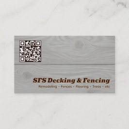 Decking- und Zaunbau-Geschäft QR Vcard Visitenkarte