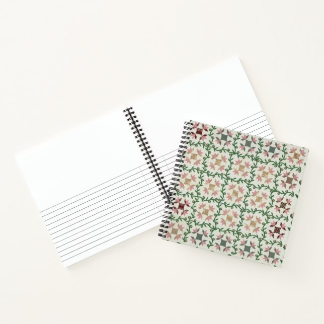 Deckschicht in Rosa und Grün Notizbuch (Innenseite)