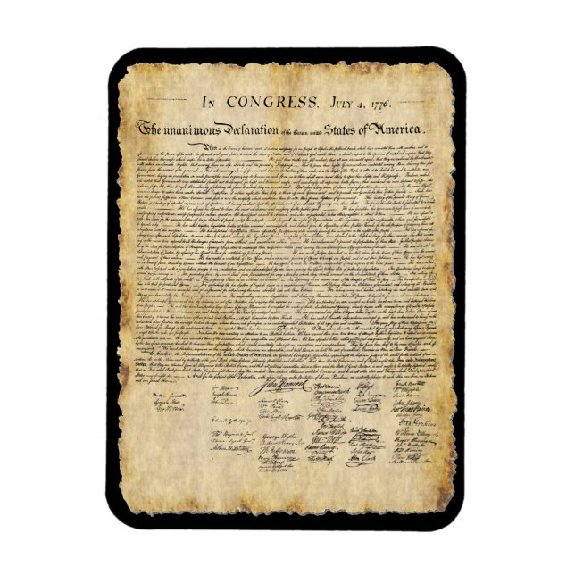 Declaration of Independence, Parchment  Magnet (Vertikal)