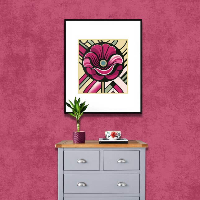Deco Bloom: Der lila Mohn Poster (Von Creator hochgeladen)
