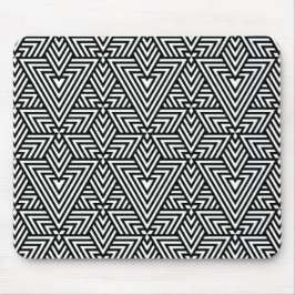 Déco-Dreieck Schwarz/Weiß Nahtloses Muster Mousepad