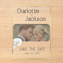Deco Framed Vintage Wedding Photo Save the Date