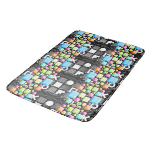 Deco Kubistischer Geometrischer Futuristischer  Badematte