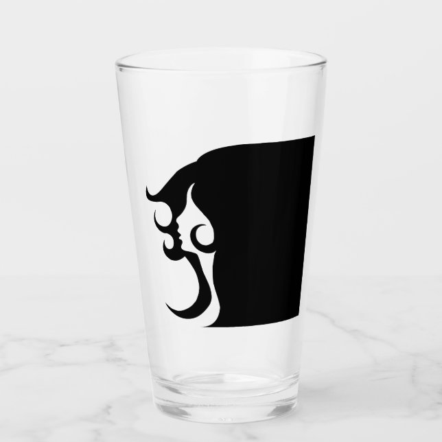 Deco Mod Frau Glas (Vorderseite)