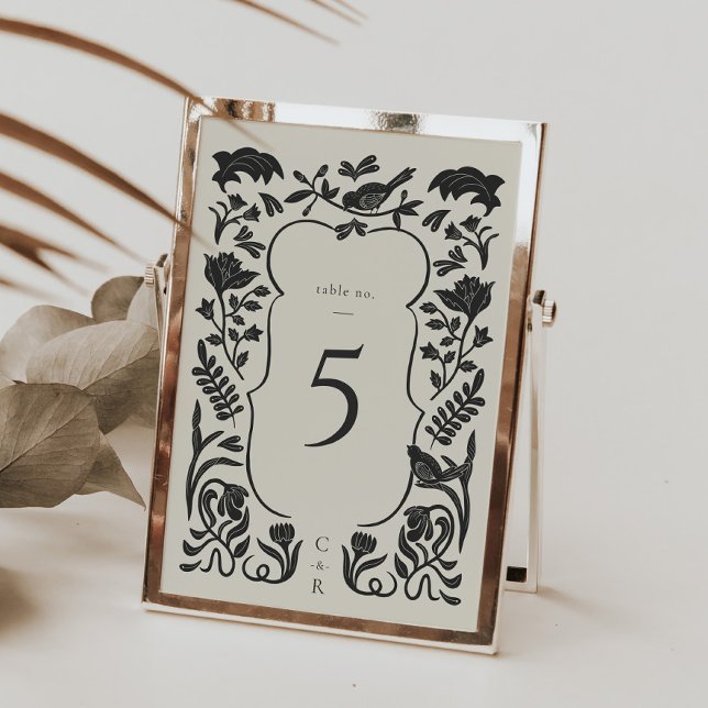 Deco-Tischnummer Schwarz/Weiß Tischnummer (Black and White Vintage Art Deco Table Number)