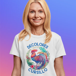 DeColores Cursillo Farbenfrohe Blumengestelle T-Shirt