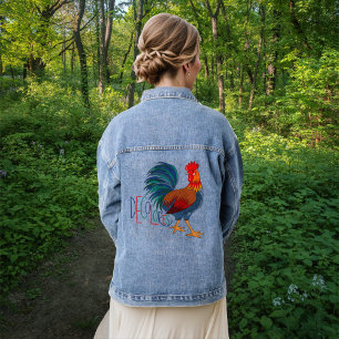 DeColores Cursillo Farbenfrohe Rooster Denim Jacke
