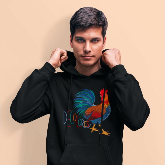 DeColores Cursillo Farbenfrohe Rooster Hoodie (Von Creator hochgeladen)