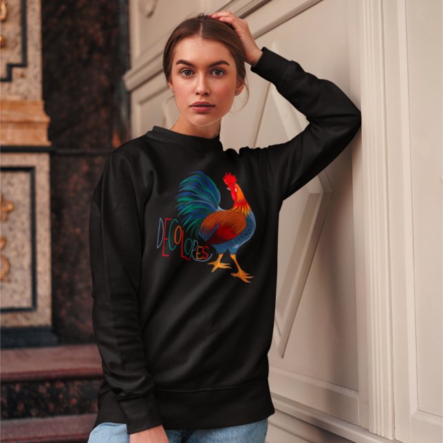 DeColores Cursillo Farbenfrohe Rooster Sweatshirt (Von Creator hochgeladen)