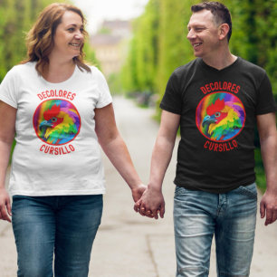 DeColores Cursillo Farbenfrohe Rooster Vivid Rainb T-Shirt