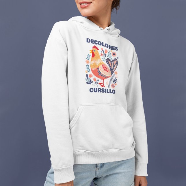 DeColores Cursillo-Folk-Art Hahn Christlich Hoodie (Von Creator hochgeladen)