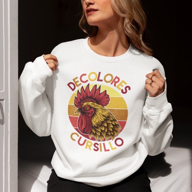 DeColores Cursillo Hahn mit gestresstem Sonnenunte Sweatshirt (Von Creator hochgeladen)