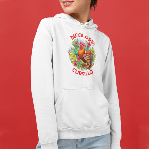 DeColores Cursillo Hahn Monstera Blätter Blumen Hoodie