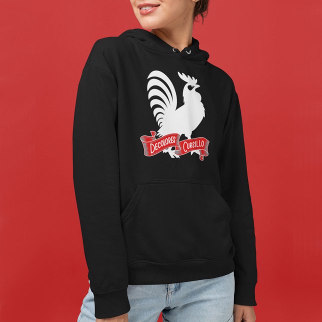 DeColores Cursillo-Hahn-Silhouette mit Banner Hoodie (Von Creator hochgeladen)