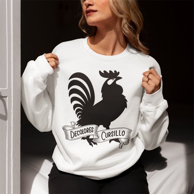 DeColores Cursillo-Hahn-Silhouette mit Banner Sweatshirt (Von Creator hochgeladen)