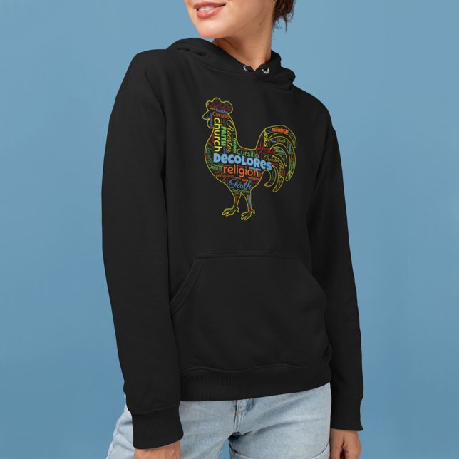 DeColores Cursillo-Hahn-Wortwolke  Hoodie (Von Creator hochgeladen)