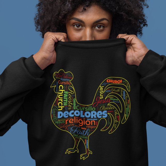 DeColores Cursillo-Hahn-Wortwolke  Sweatshirt (Von Creator hochgeladen)