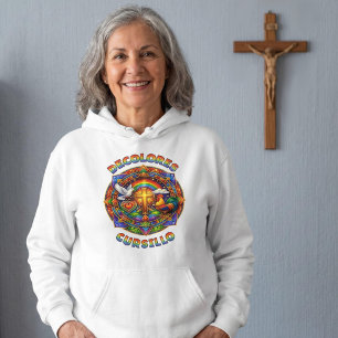 DeColores Cursillo-Kreuz-Taube-Hahn-Mandala Hoodie