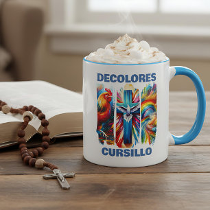 DeColores Cursillo-Pinselstrich Hahn Kreuz Taube Tasse