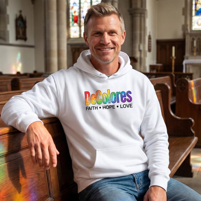 DeColores Cursillo Regenbogen Glaube Hoffnung Lieb Hoodie (Von Creator hochgeladen)