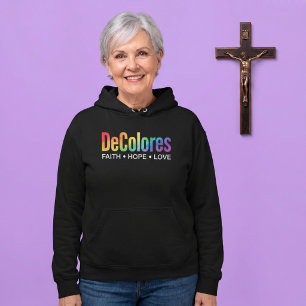 DeColores Cursillo Regenbogen Glaube Hoffnung Lieb Hoodie