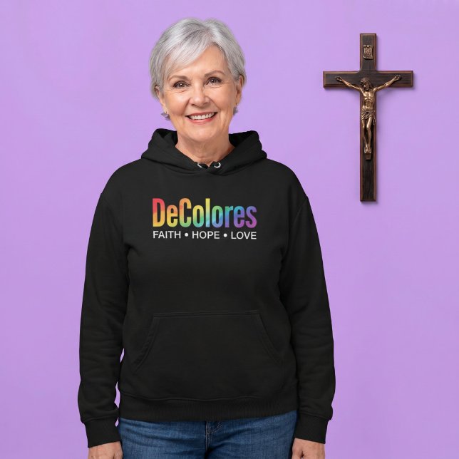 DeColores Cursillo Regenbogen Glaube Hoffnung Lieb Hoodie (Von Creator hochgeladen)