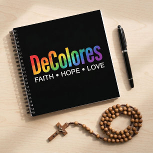 DeColores Cursillo Regenbogen Glaube Hoffnung Lieb Notizbuch