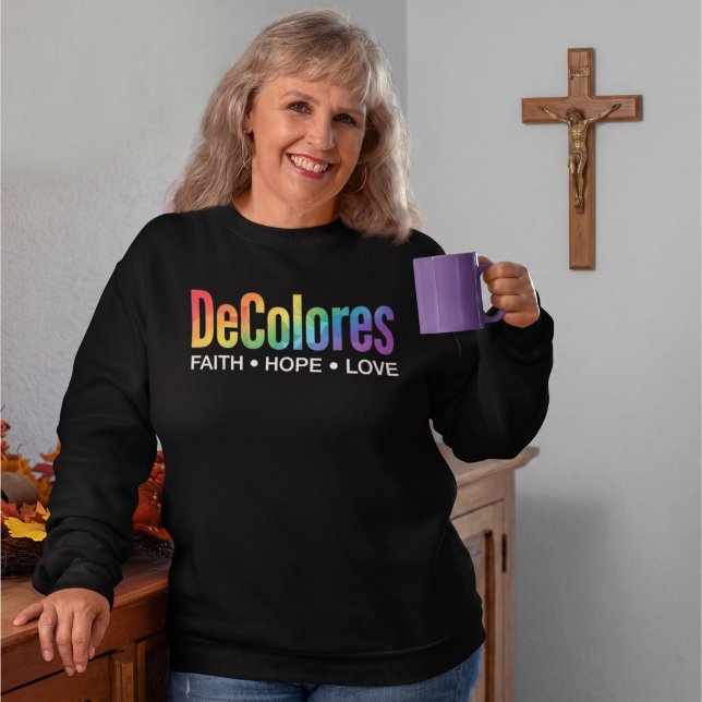 DeColores Cursillo Regenbogen Glaube Hoffnung Lieb Sweatshirt (Von Creator hochgeladen)