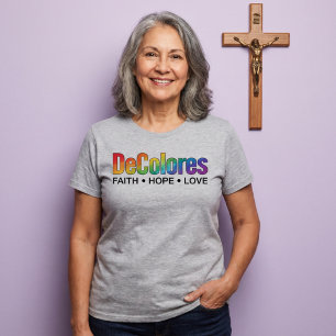 DeColores Cursillo Regenbogen Glaube Hoffnung Lieb T-Shirt