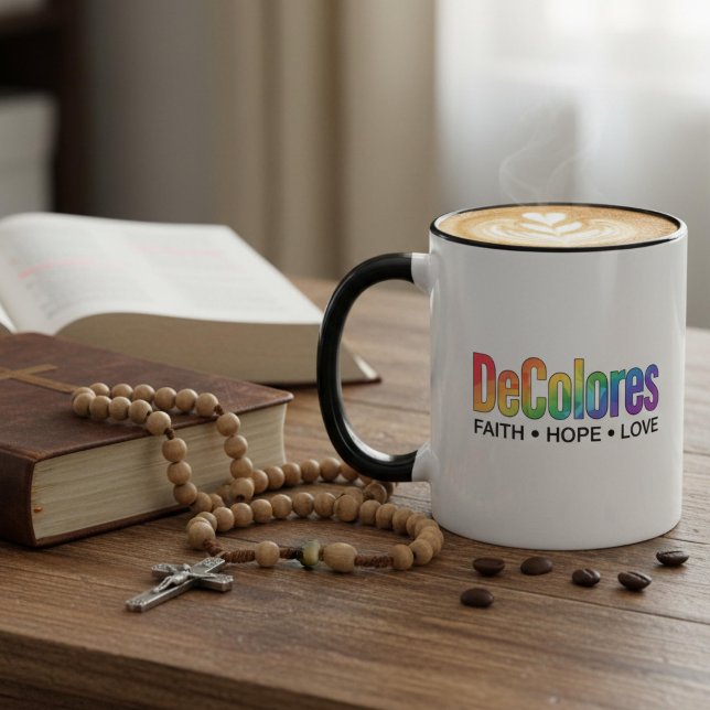 DeColores Cursillo Regenbogen Glaube Hoffnung Lieb Tasse (Von Creator hochgeladen)
