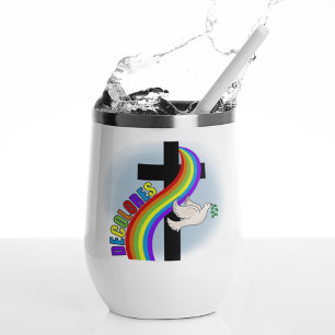 DeColores Cursillo Regenbogen mit Kreuz und Friede