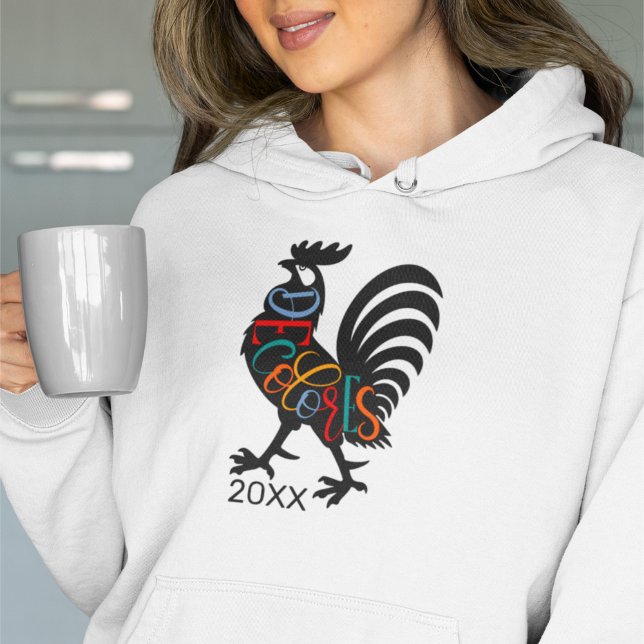 DeColores Cursillo Rooster Black Silhouette Hoodie (Von Creator hochgeladen)
