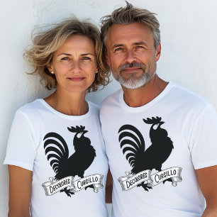 DeColores Cursillo Rooster Silhouette mit Banner T-Shirt