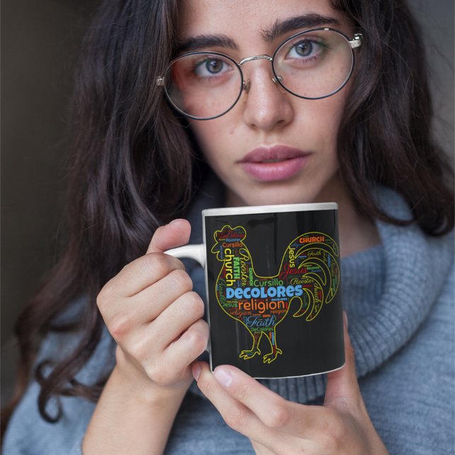 DeColores Cursillo Rooster Word Cloud Kaffeetasse (Von Creator hochgeladen)