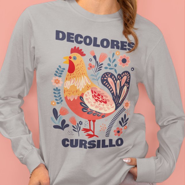 DeColores Cursillo Volkskunst Hahn Christlich T-Shirt (Von Creator hochgeladen)