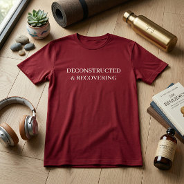 Deconstructed & Recovering Oversized Gym | Maroon T-Shirt