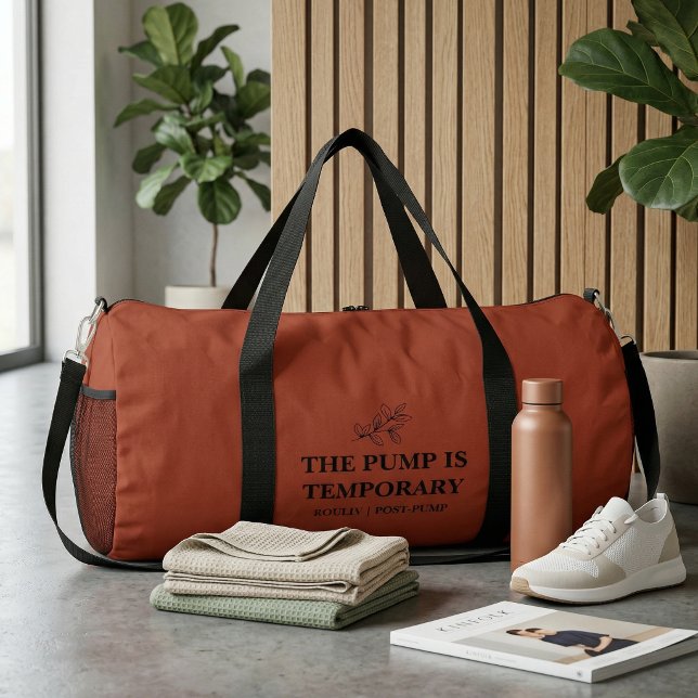 Deconstructed & Recovering Terracotta Duffel Bag  Duffle Bag (Deconstructed & Recovering Terracotta Duffel Bag | Minimalist Gym Bag | Aesthetic Recovery Bag)
