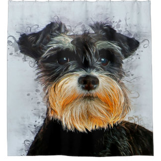 Décor Banket | Hund Lover | Niedlich Schnauzer  Duschvorhang