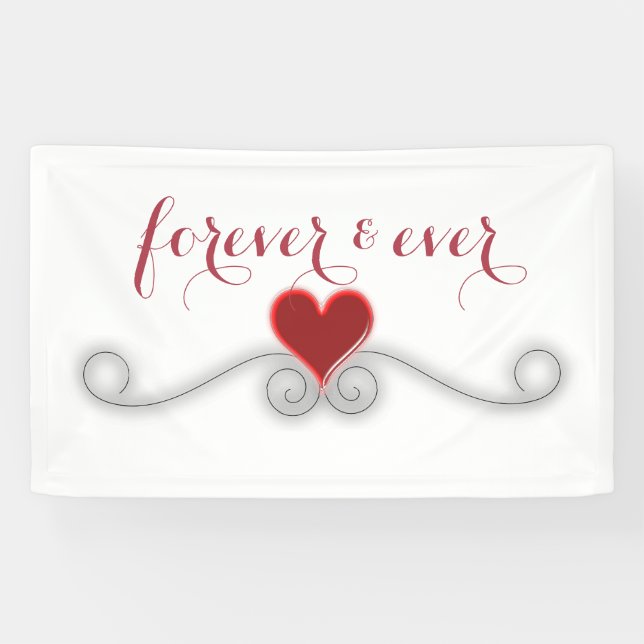 DECOR-Banner für FREVER und JE Modernes Herz WEDDI Banner (Horizontal)