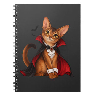 Decor Cute Abyssinian Cat Vampire Dracula Notizblock