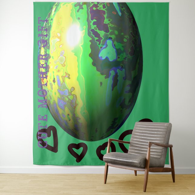 DECOR_NIEDLICH MOTHER GIFT_mediumGREEN_RMDESIGNFLO Wandteppich (Beispiel)