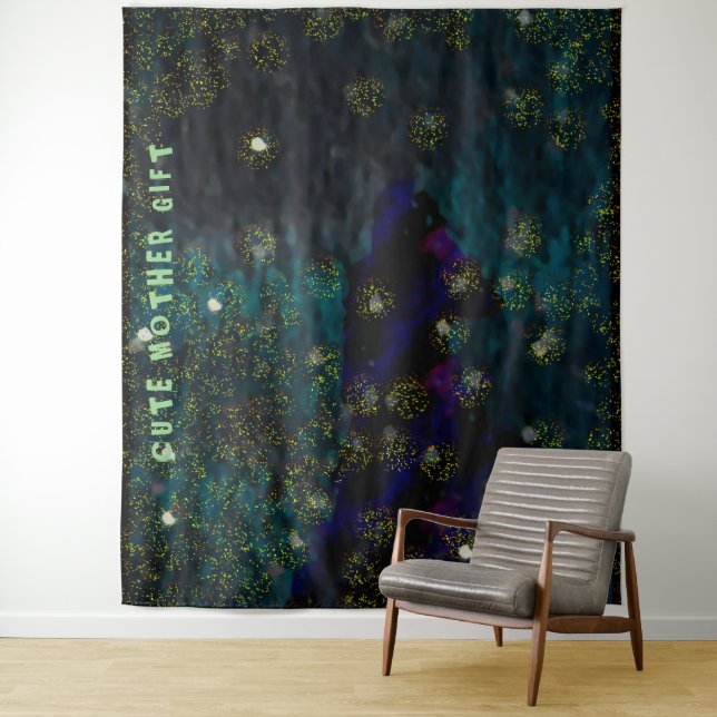 DECOR_Room_NIEDLICH MOTHER GIFT_blue_RMDESIGNFLO55 Wandteppich (Beispiel)