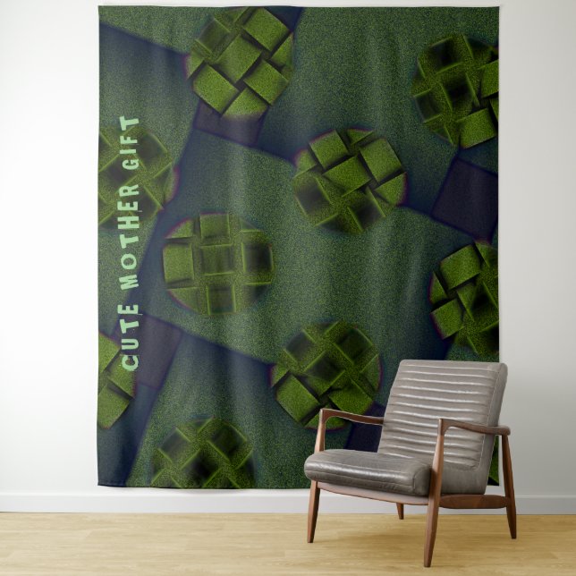 DECOR_Room_NIEDLICH MOTHER GIFT_olive_RMDESIGNFLO5 Wandteppich (Beispiel)