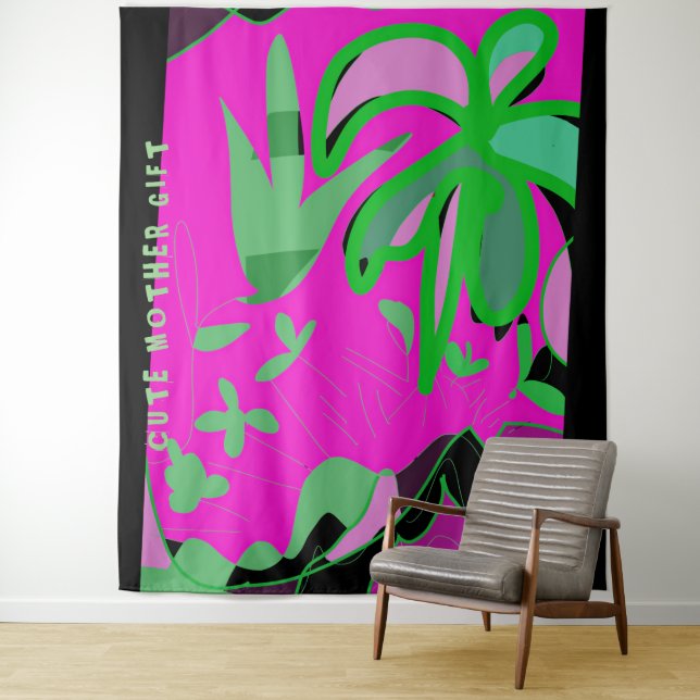 DECOR_Room_NIEDLICH MOTHER GIFT_PINK_RMDESIGNFLO55 Wandteppich (Beispiel)