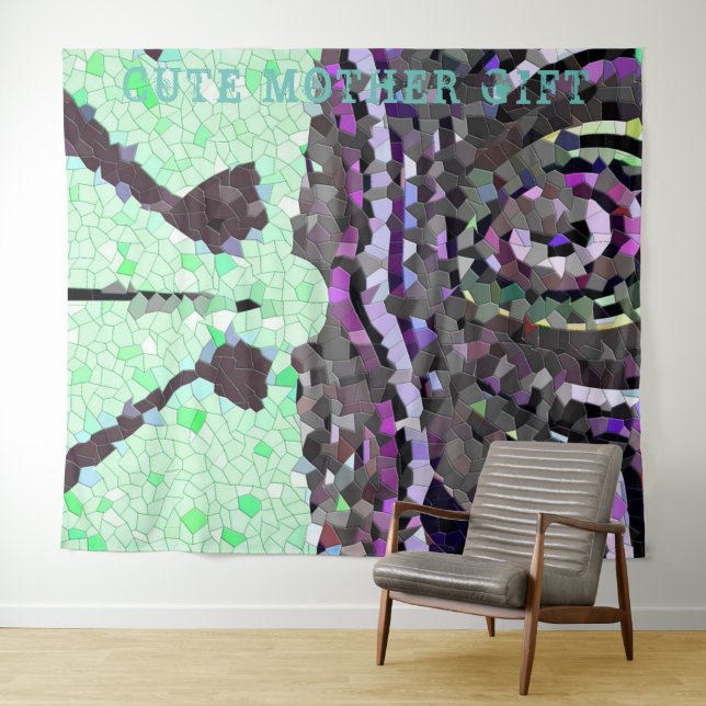 DECOR_Room_NIEDLICH MOTHER GIFT_SAGE_RMDESIGNFLO55 Wandteppich (Beispiel (Horizontal))