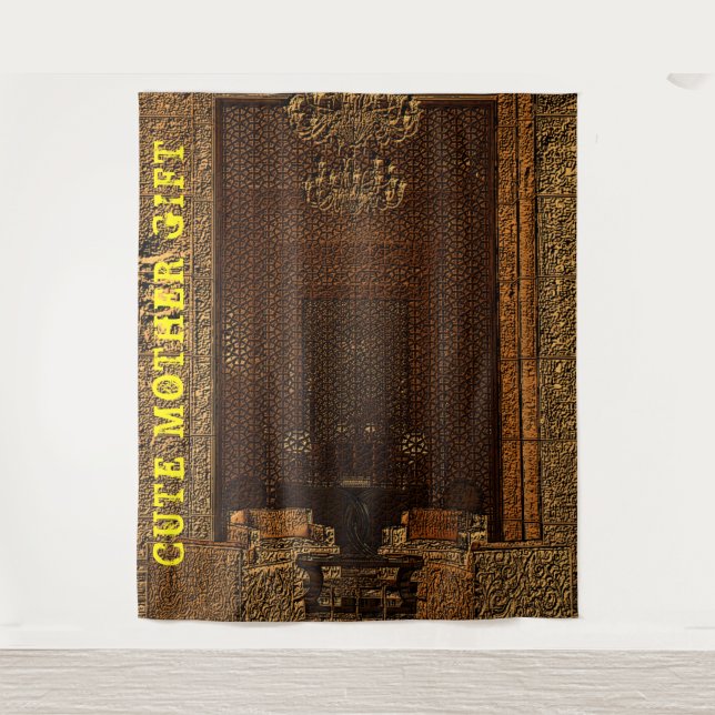 DECOR_Room_NIEDLICH MOTHER GIFT_YELLOW_RMDESIGNFLO Wandteppich (Vorderseite)