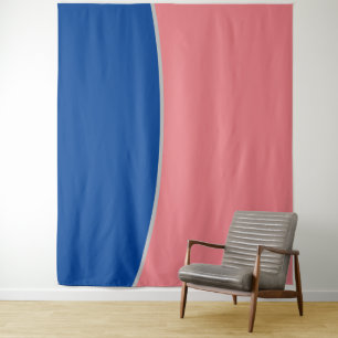 DECOR_Room NIEDLICH _PINK_BLUE_BLACK_RMDESIGNFLO55 Wandteppich