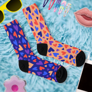 Decora Harajuku Kawaii Heart Mismatch J-Fashion Socken