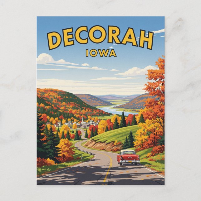 Decorah Iowa Travel Postkarte (Vorderseite)